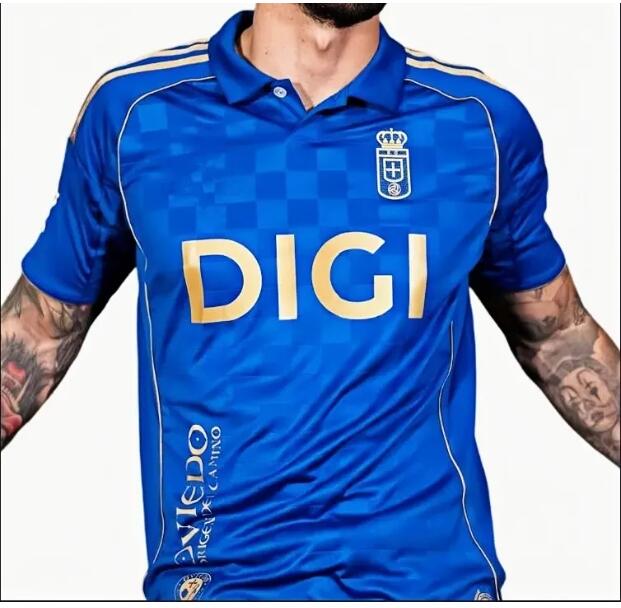25 26 Centenary Real Oviedo Soccer Jerseys 2025 2026 JIMMY S.CAZORLA CAMARASA maillots de foot HUGO ALEMAO SEOANE MOYANO Football Shirts