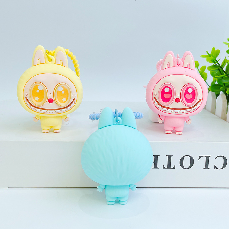 Creative Cartoon Pop Eye Squeeze Keychain Cute Bag Pendant Car Keychain Gift