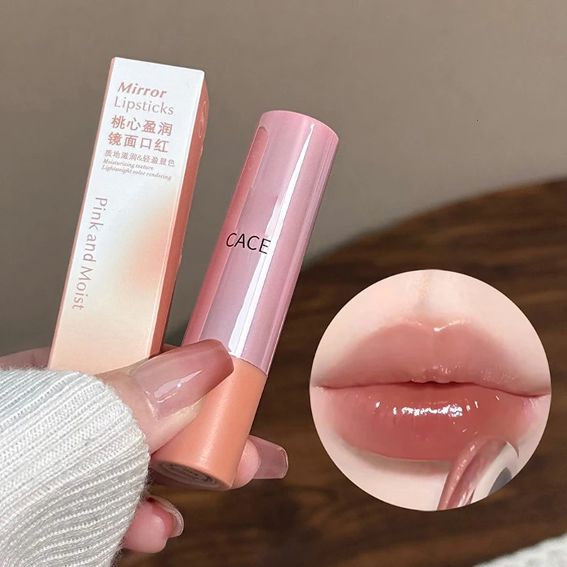Mirror Russet Lipstick Low Saturation Mirror Water Light Solid Lip Gloss Moisturizing Lip Tint Nature Mirror Plumping Lip Makeup 250730