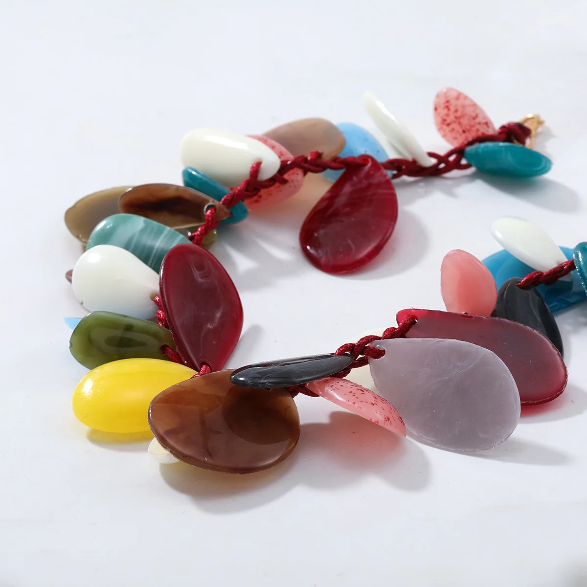 ZAA Exaggerated Resin Board Handmade Colorful Candy Multi-layer Necklace 250729