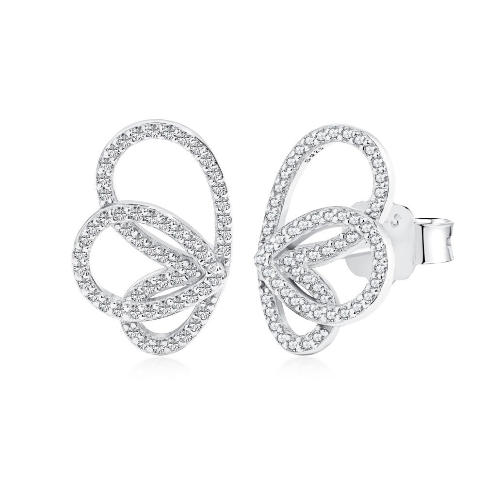 Free Shipping Designer Luxury Jewelry High-end S925 Sterling Silver Women's Earrings Maple Leaf Flower Butterfly Zircon Fashion Earrings