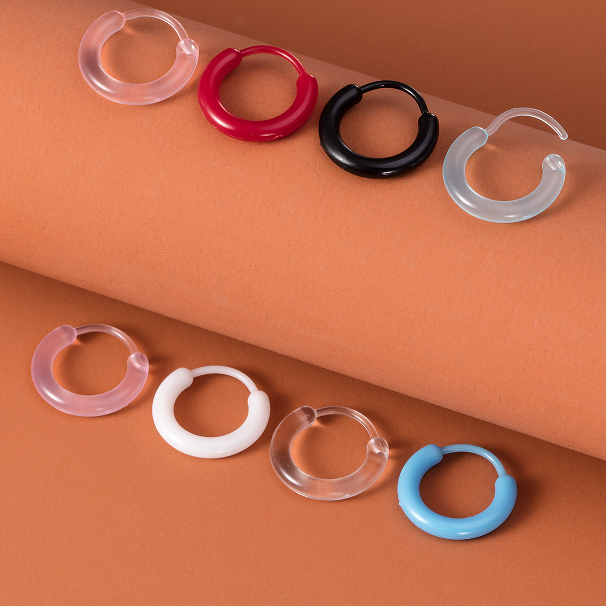 8-color resin earrings, body piercing accessories, ear bone rings wholesale