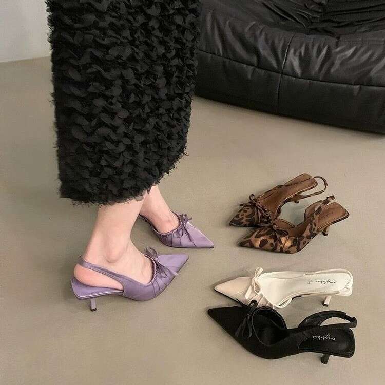 Summer designer shoes designer Slip On High Heel Women Sandals Fashion Butterfly-knot Singbacks Pumps Stripper Party Female Sandalias