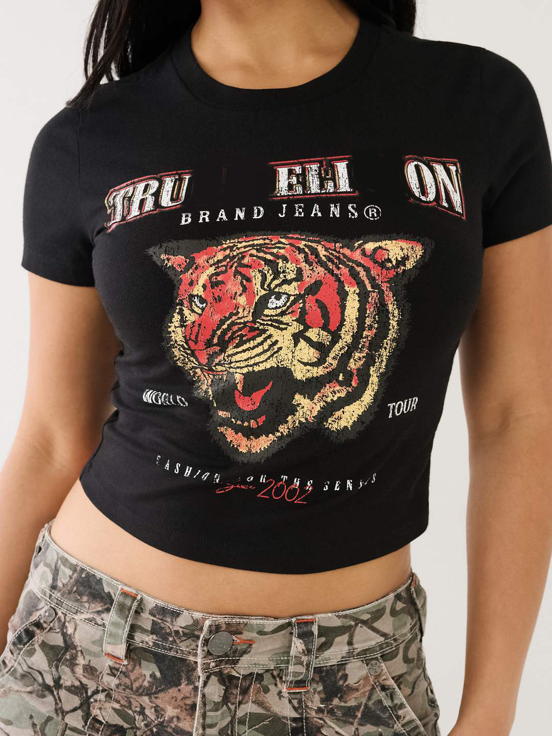 Gothic Womens T Shirt Y2K Clothes Harajuku Hip Hop Tiger Lettering Graphic TShirts Printing Oversized Cotton Short Sleeve Tops