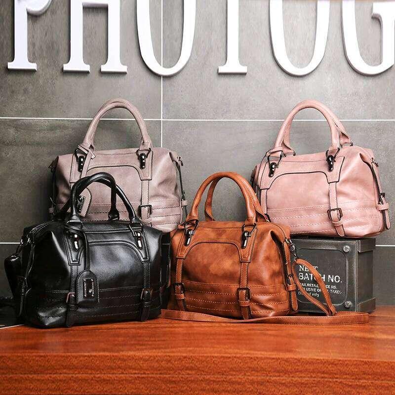 Women Tote Handbags PU Leather Ladies Boston Shoulder High Quality Female Top Handle Messenger Crossbody Bags