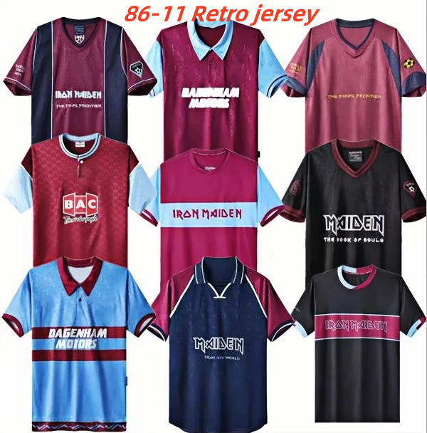 1986 2011 West retro soccer jerseys Irons 86 89 90 95 97 DI CANIO KANOUTE LAMPARD 99 01 08 10 11 football Shirts AAA