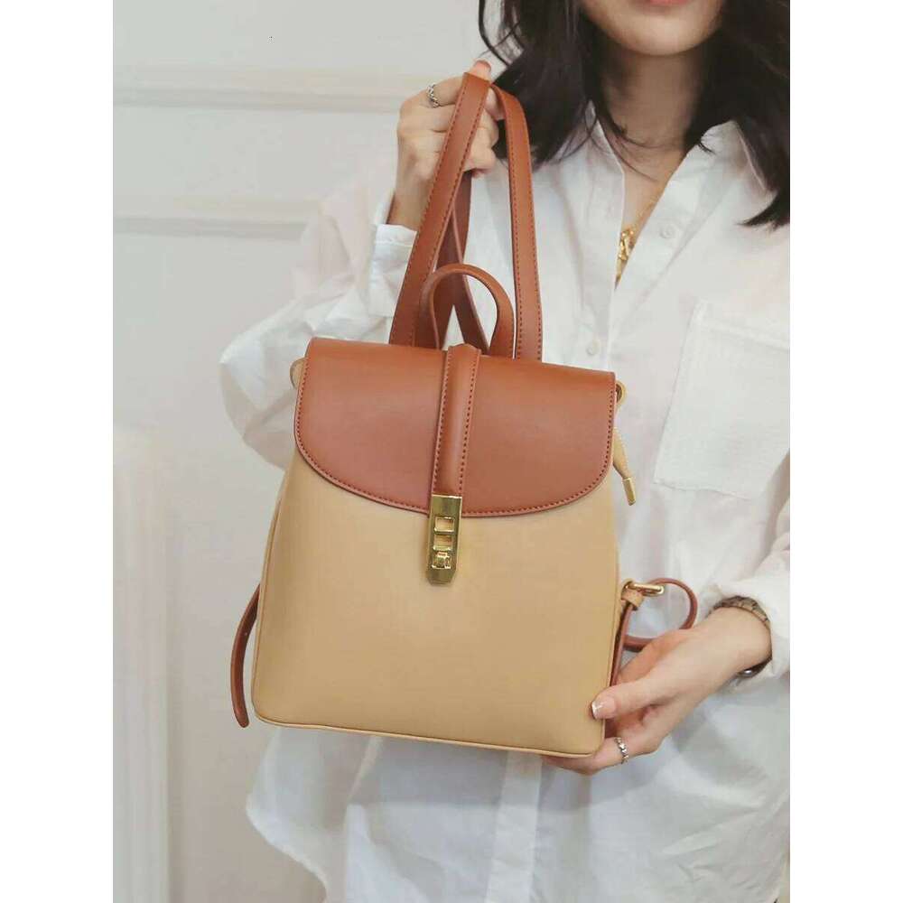 Fashion patchwork Women Backpack High Quality Female Rucksack PU Leather Shoulder girls School Bag student backpack Mochila