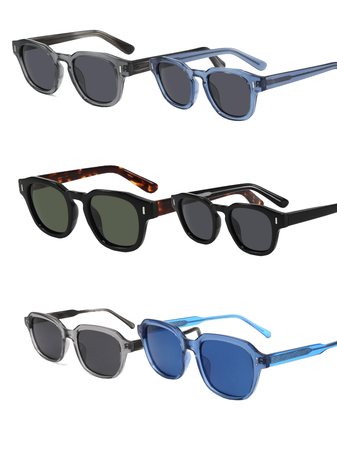 Designer sunglasses luxury glasses for women fashion high quality frame men daily wear radiation protection white blue minimalist pj2