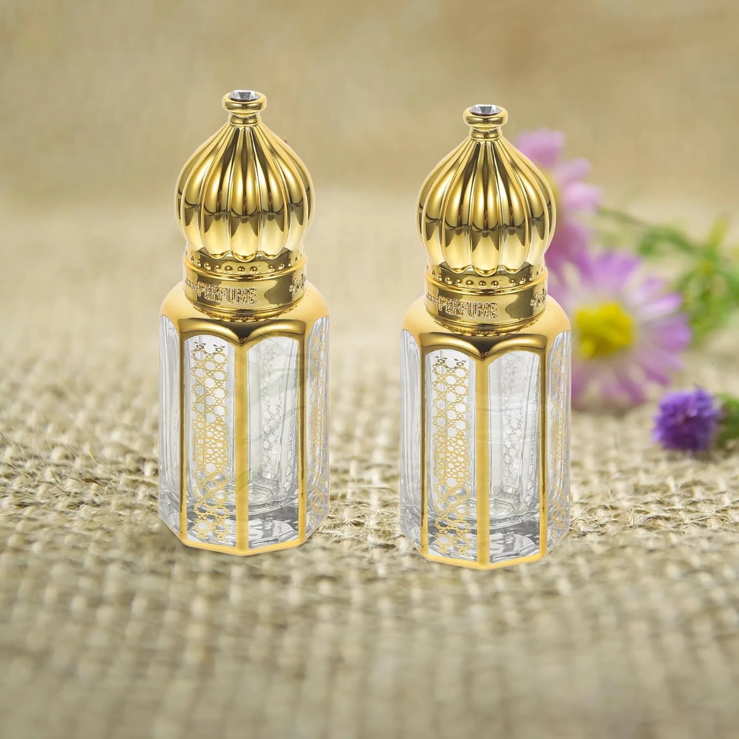 20PCS Essential Oil Bottle 3/6/12ML Portable Mini Gold Refillable Perfume Dropper Bottle Liquid Containers Roll on Bottle 250726