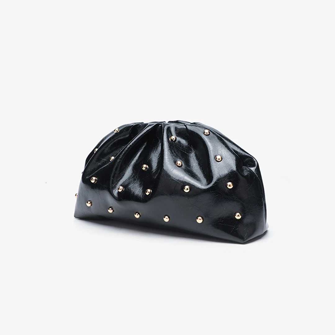 2025 New Womens Zipper Handbag Fashion Simple Multifunctional Clasp Bag Mushroom Nail Large Capacity Folded Cloud Dinner Bag Y2508091