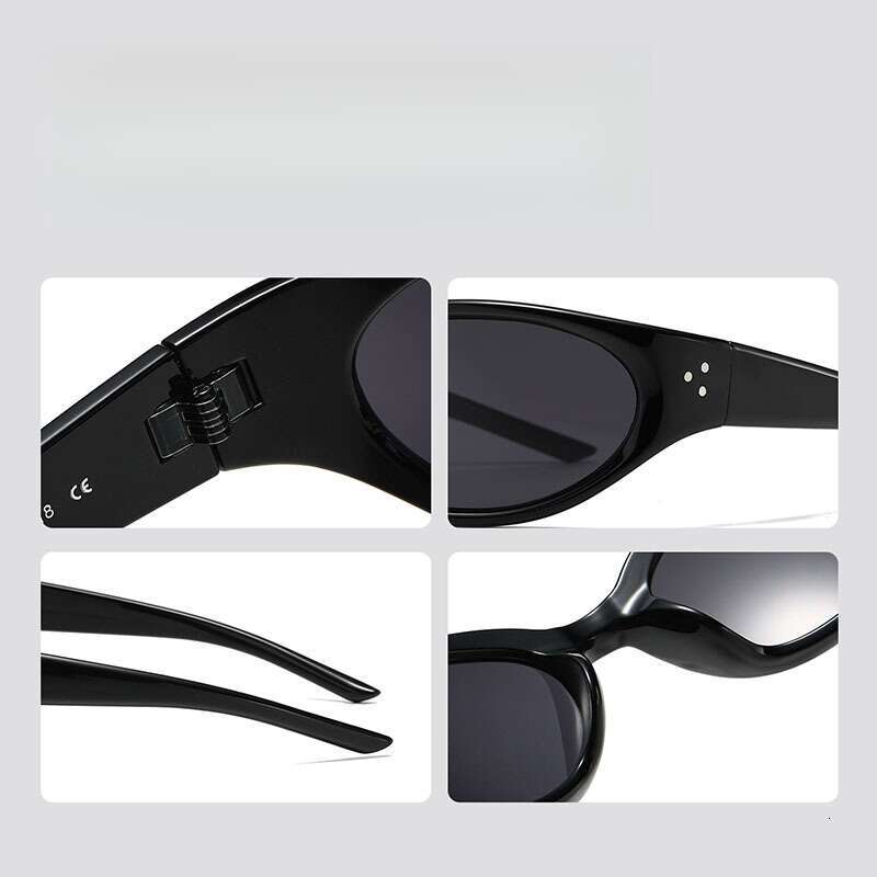DHcollections 2025 Futuristic Cat-Eye Sunglasses UV400, Slim-Fit, Unisex for Driving, Cycling, Fashion | Black, White, Silver, Purple, Green