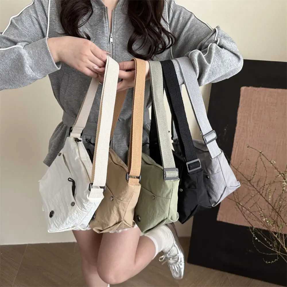 Mini Quick-dry Nylon Shoulder Bag Portable Pendant Men Crossbody Bag Solid Color Korean Style Mobile Phone Pack Daily Y250730