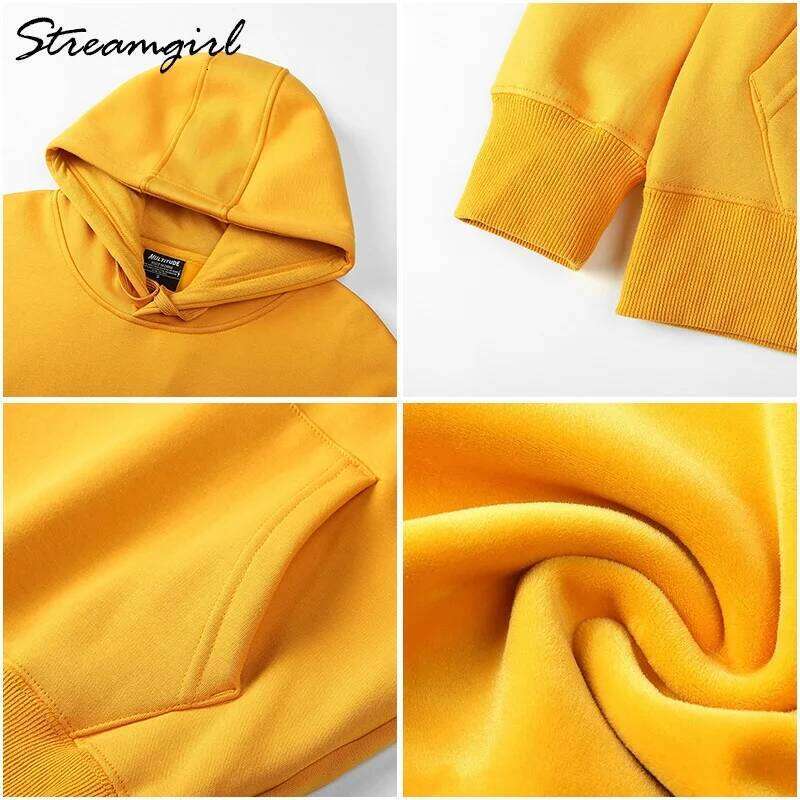 Winter Fleece White Sweatshirt Hoodies Vintage Hoodie Casual Warm Veet Sweatshirts For Women Top Hooded Jacket