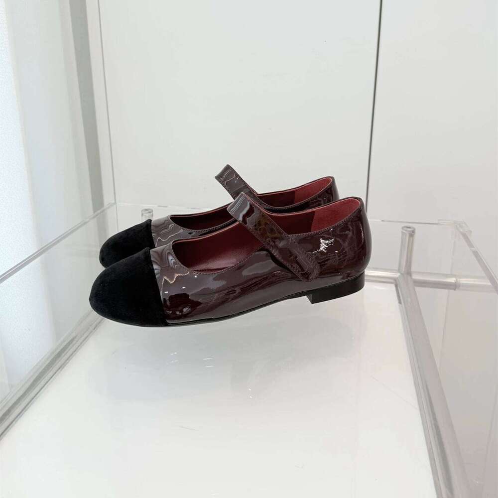 Shoes Women Genuine Leather Flats Mary Janes Low Heels Round Toe Buckle Strap Mixed Colors Designer Shoe Zapatillas De Mujer 107