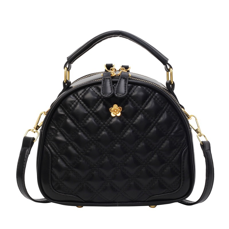 Solid color bag women 2025 high-end texture design messenger bag simple and versatile portable shell bag casual and versatile
