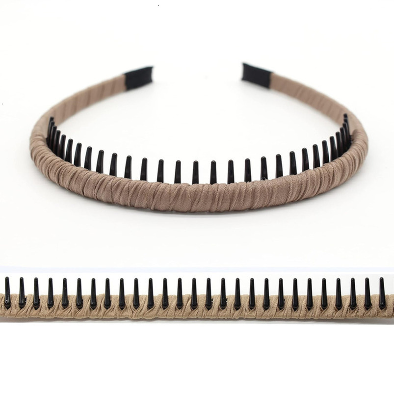 JOBAND 4pcs Hairbands for Women, Non-Slip Zig Zag Headbands, Adjustable Teeth Comb Hair Hoop, Daily Use, Yoga, Spa, Parties, Resin Cotton Blend