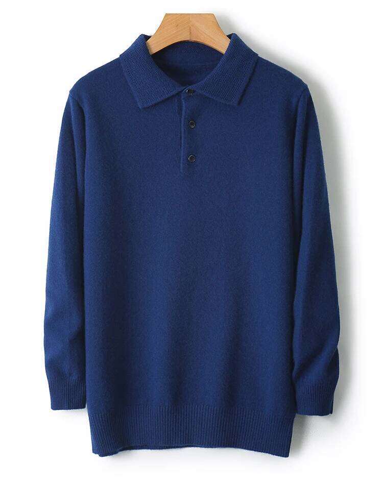 Designer Clothing 2025 Wool Hot Cardigans Men Lapel Pullover Long Sleeve POLO Neck Sweaters Loose Tops Knit Clothing Large Size Shirt