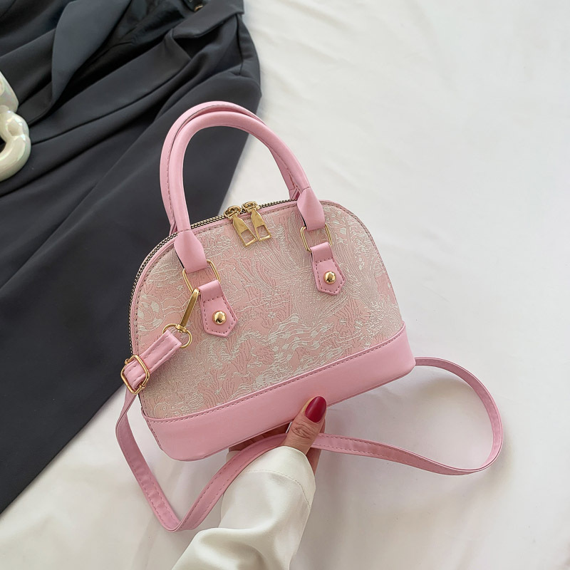 Fashion Handheld Shell Bag for Women Summer Color-Block Embroidery Single Shoulder Crossbody Bag Casual Simple Bag 250731