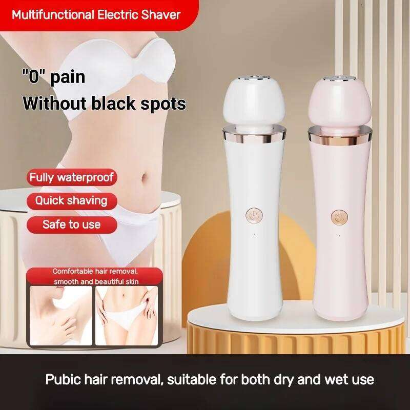 2 in 1 Waterproof Razors Bikini Trimmer Cordless Body Shaver for Women Electric Hair Removal Easy Cleaning