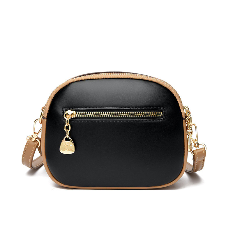 2025 Summer New Women's Shoulder Bag Color blocked Fashion Soft Leather Casual Shoulder Bag Phone Bag Niche Crossbody Bag New Designer Luxury Bag
