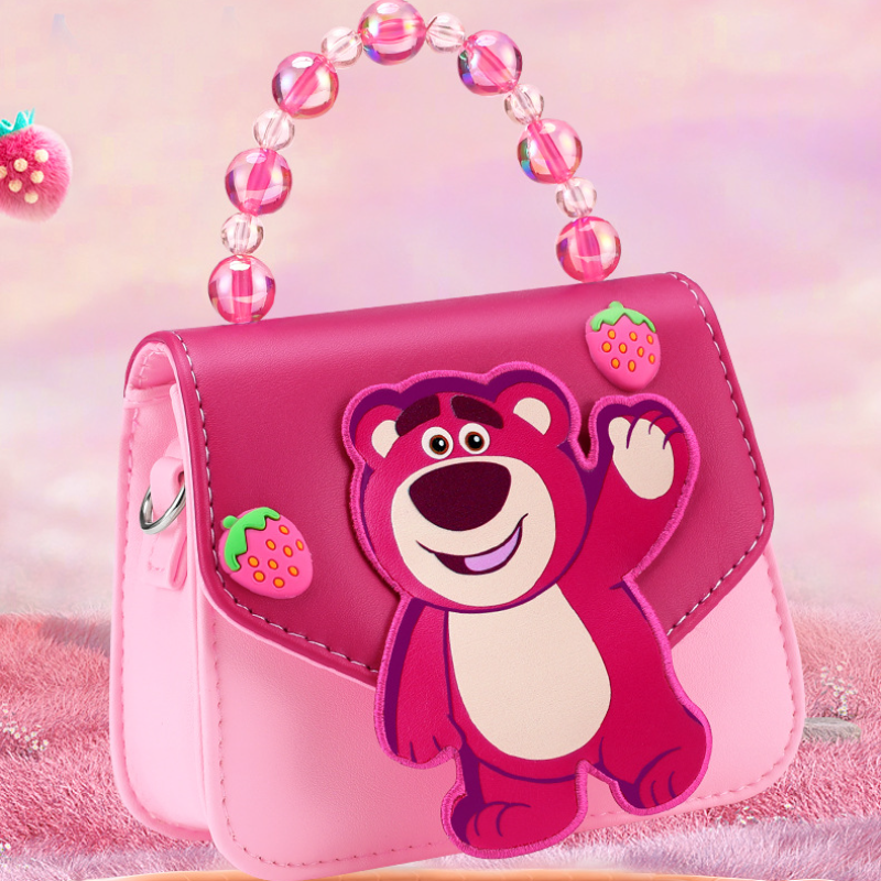 Disney children's crossbody bag cartoon handbag for little girl birthday gift pearl handbag for baby girl princess bag convenient to carry mini b