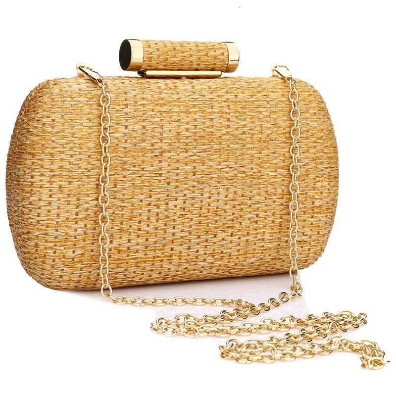 Straw Clutch Purse for Women Wedding Hand-Woved Evening Straw Handbag Party Wedding Summer Beach Wicker Shoulder Messenger Bags Y250730
