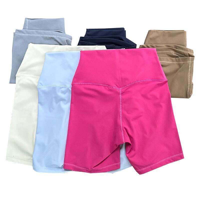 Women Sports Waist Yoga Slim Fit Butt Lift Gym Running High Elastic Nylon Shorts