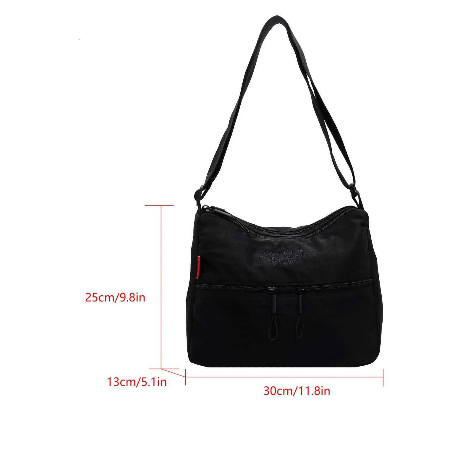 Japanese Xiaoqing New Lightweight Commuter Womens Crossbody Bag Large Capacity Nylon Cloth Adjustable Strap Shoulder Bag Y250730