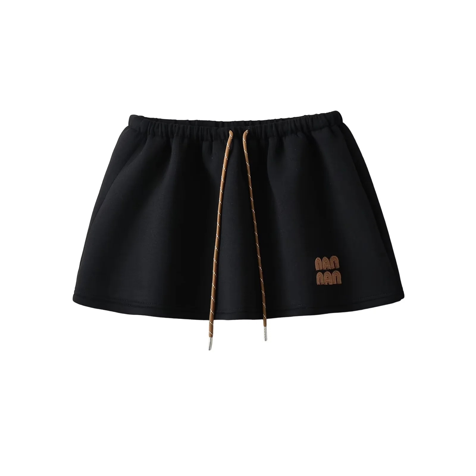 Women's Fashion Style Loose Embroidered Tracksuit Lapel Zip Up Sports Hoodie Jacket Drawstring High-Waist Skirt Set For ladies 2025s Two Piece Dr