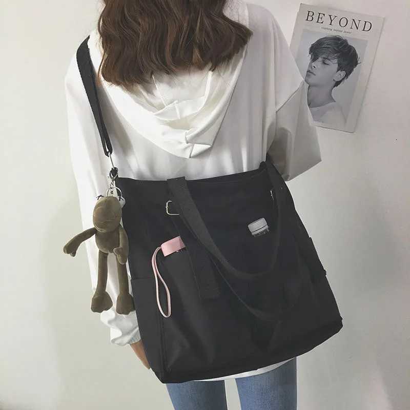 Waterproof nylon bag large capacity lightweight multi-functional womens bag one-shoulder crossbody bag student class tutor Y250730