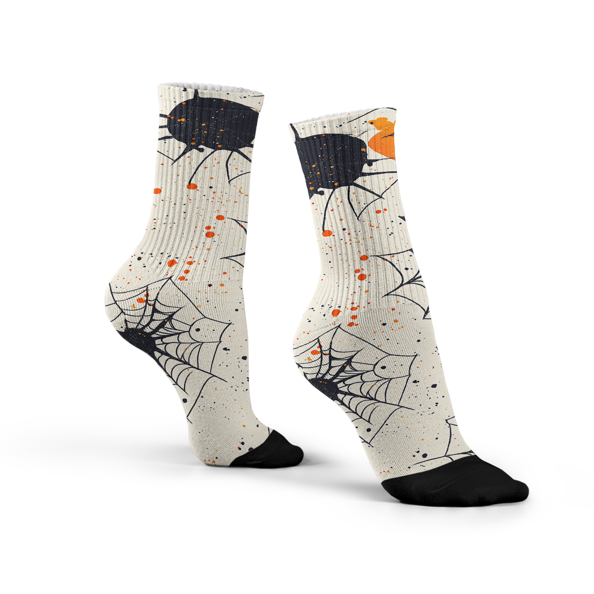 Halloween Spider Web Unisex Tube Designer Socks C132