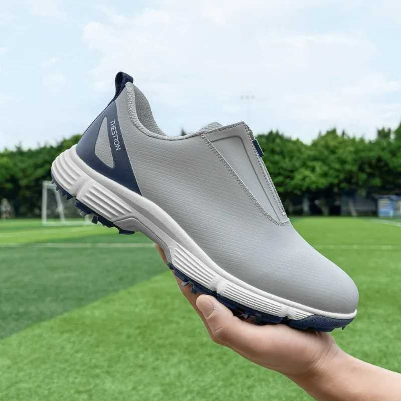 Golf Shoes for Men Comfortable Zip Athletic Shoes Men Anti-Slip Leather Spikes Golf Training Shoe Men Walking Shoes Y250731