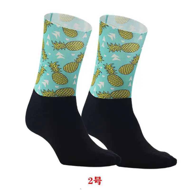 Pneumatic Cycling Socks Wind Breaking Cycling Competitive Sports Anti Slip Printing Mens and Womens Midsole Socks Z250731