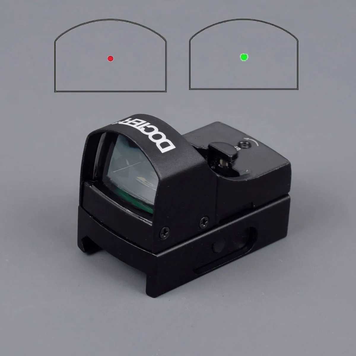 Red Green Dot Reflex Sight DOCTER Offset Scope Fit 20mm Picatinny Rail Collimator Sight R250730