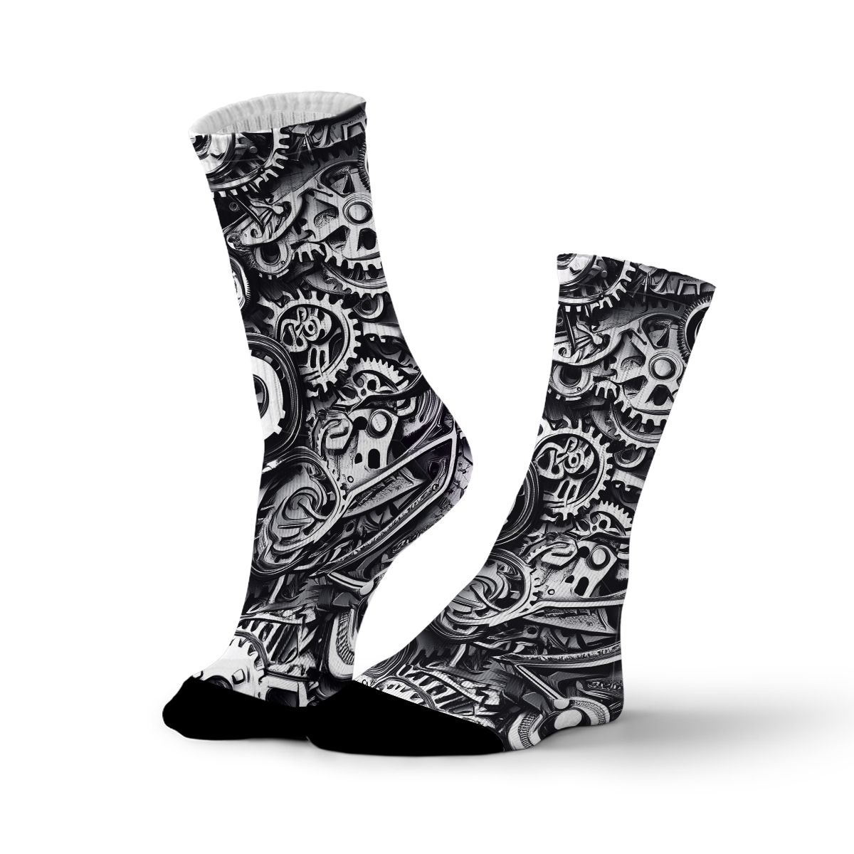 Steampunk Gear Design Unisex Tube Designer Socks C129