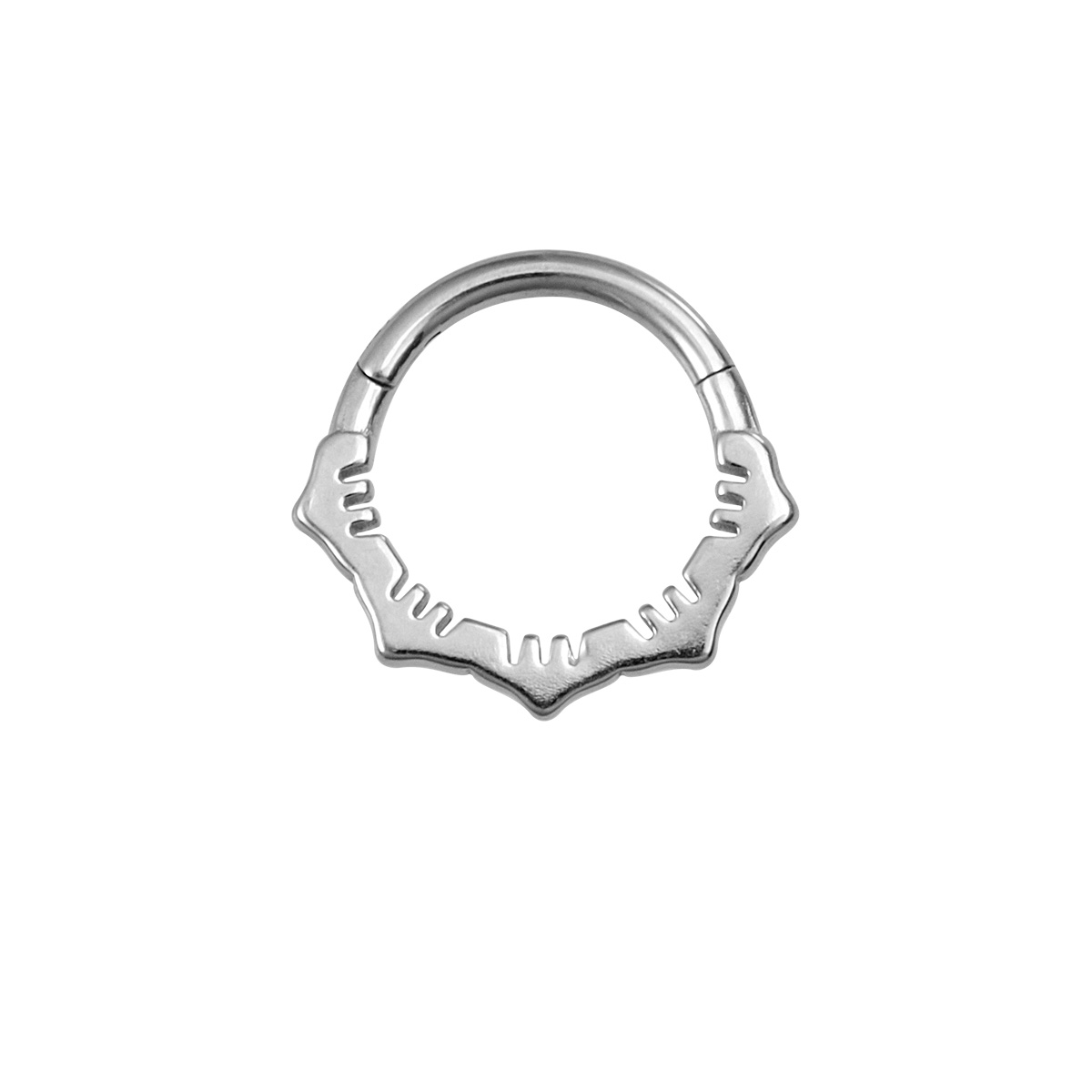 Fang Fang stainless steel zircon hinge nose ring, human puncture jewelry, ear bone ring wholesale