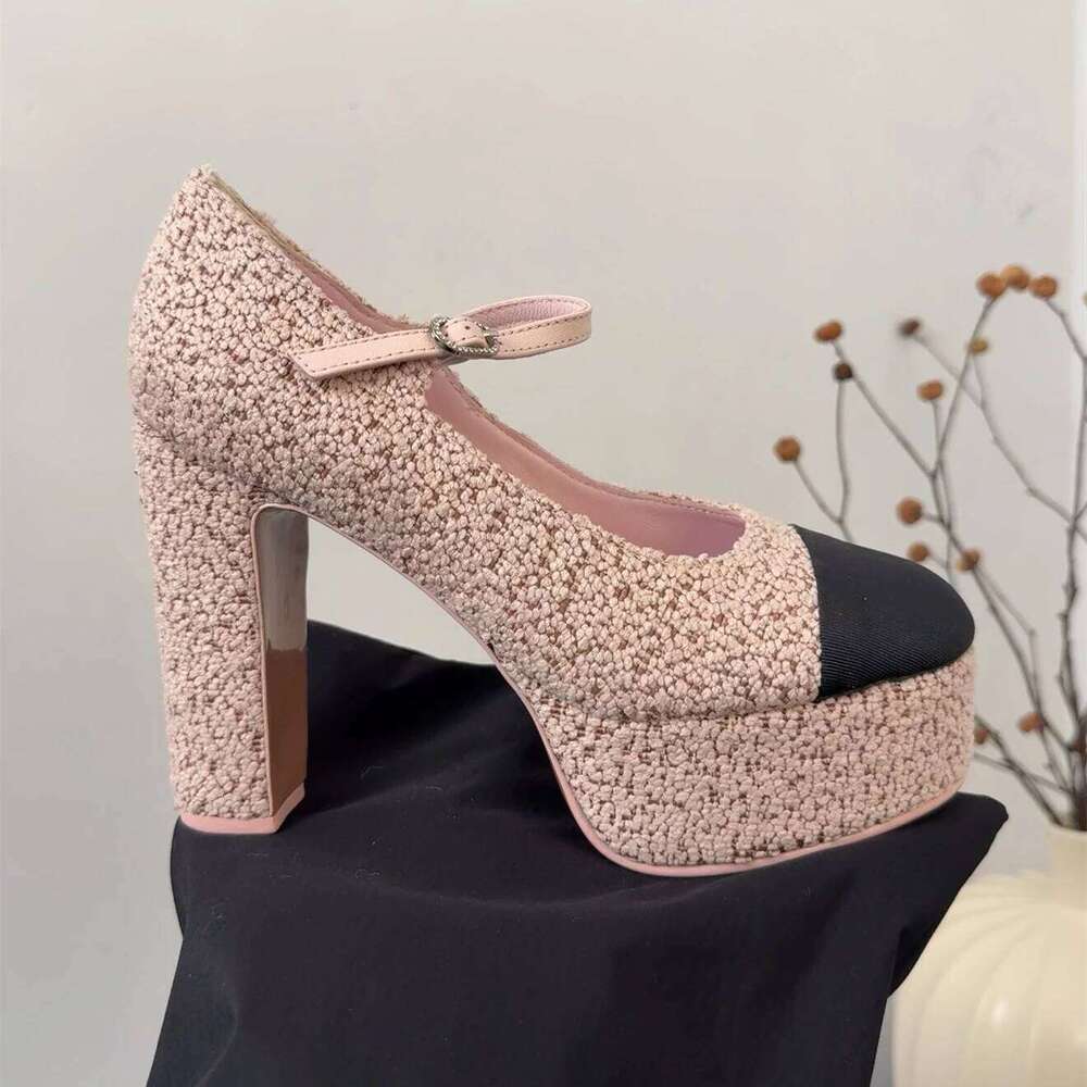 Women Size34-41 Genuine Leather Pumps Mary Janes Super High Heels Flat Platform Roman Designer Shoes Zapatillas De Mujer c54