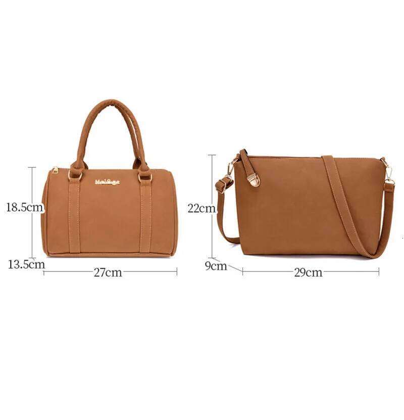 6pcs Women's Bag Set Large Capacity Totes Handbag Wallet Simple Design Shoulder Crossbody Bags Party Banquet Daily All Matching
