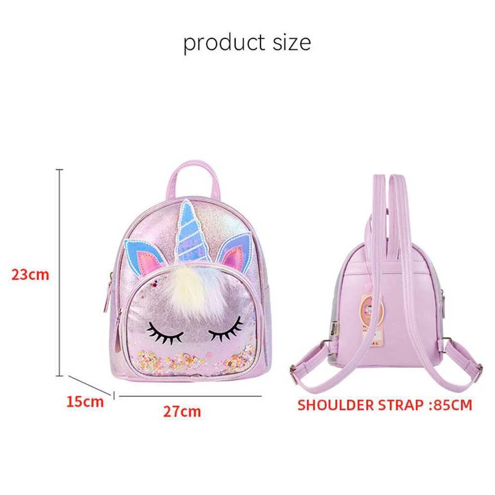 Childrens Backpacks Junyeh Kids Girl Unicorn Decoration Cute Sequin Cartoon School Bags For Kindergarten S250729
