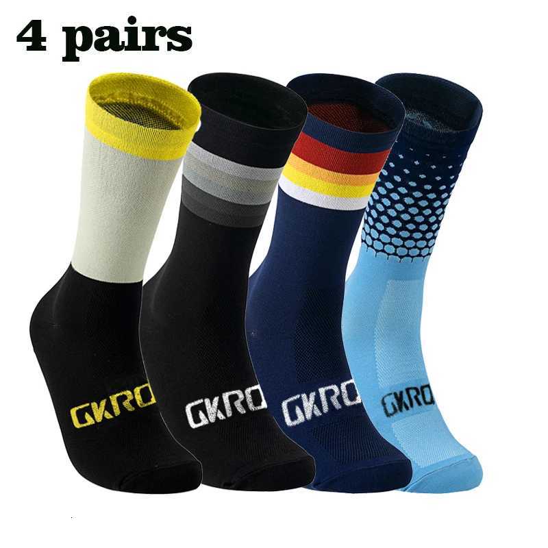 4 Pairs High Quality Professional Team Men Women Cycling Socks Bike Socks Breathable Bicycle Socks Outdoor Sportswear Racing Socks Z250731