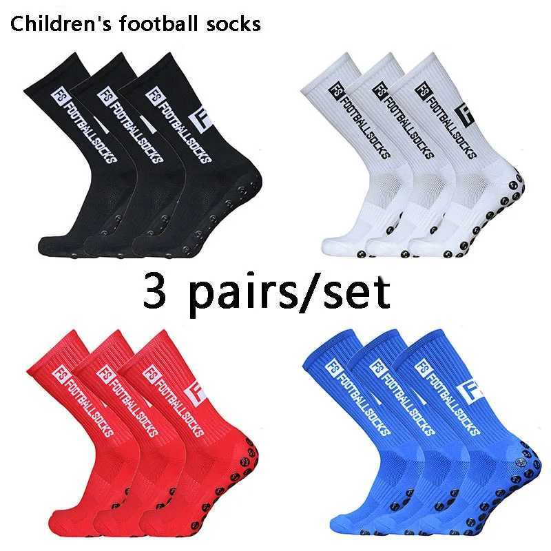 3 Pairs 34-39 New Children and Youth Sports Breathable Soccer Socks Square Silicone Non-Slip Grip Football Socks Futbol Z250731