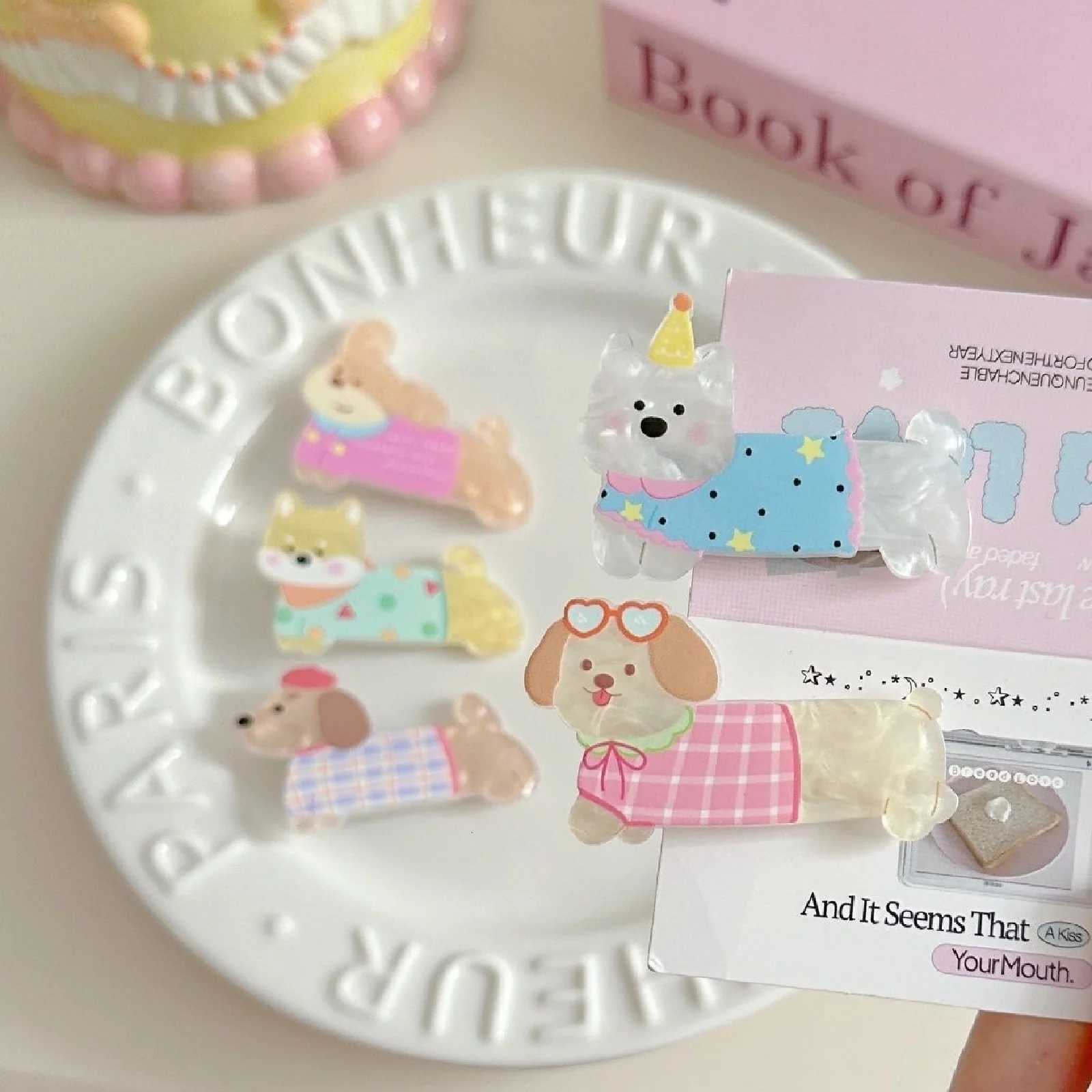 10pcs Hair Clips Sweet Laser Kids Girls Side Clips Cute Cartoon Bangs Clips Broken Hair Duckbill Clips Five Pairs Clip R250730