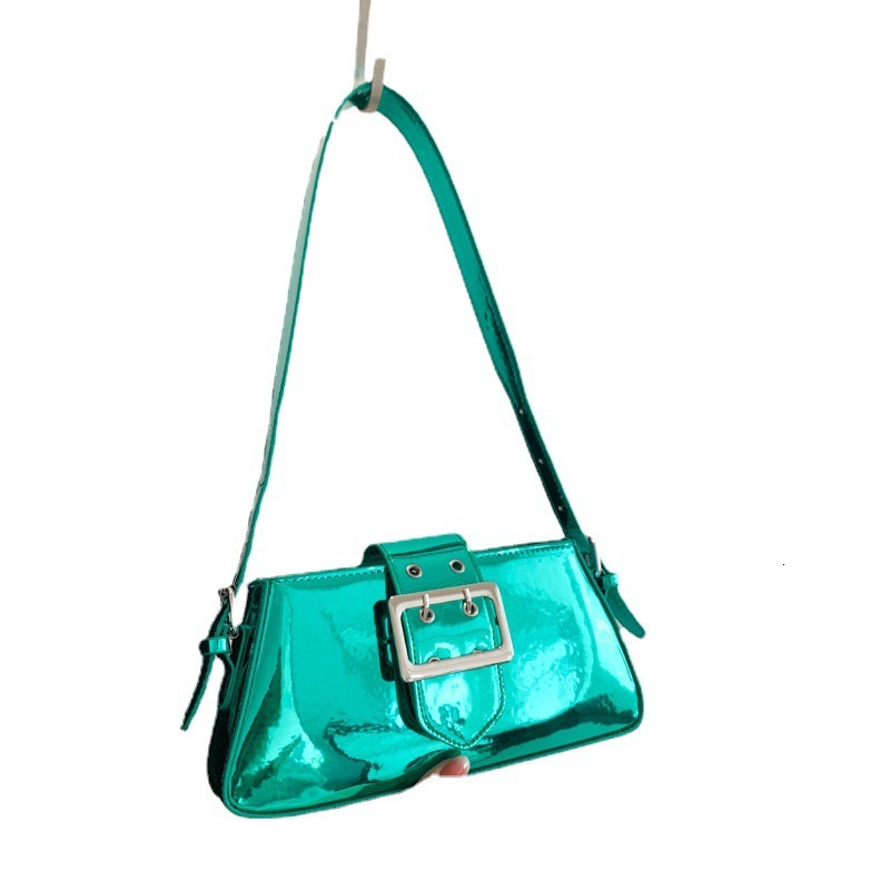 Patent Leather Texture Simple Underarm 2023 Summer New Trendy Versatile Handbag Casual Women's Bag ddmymoon