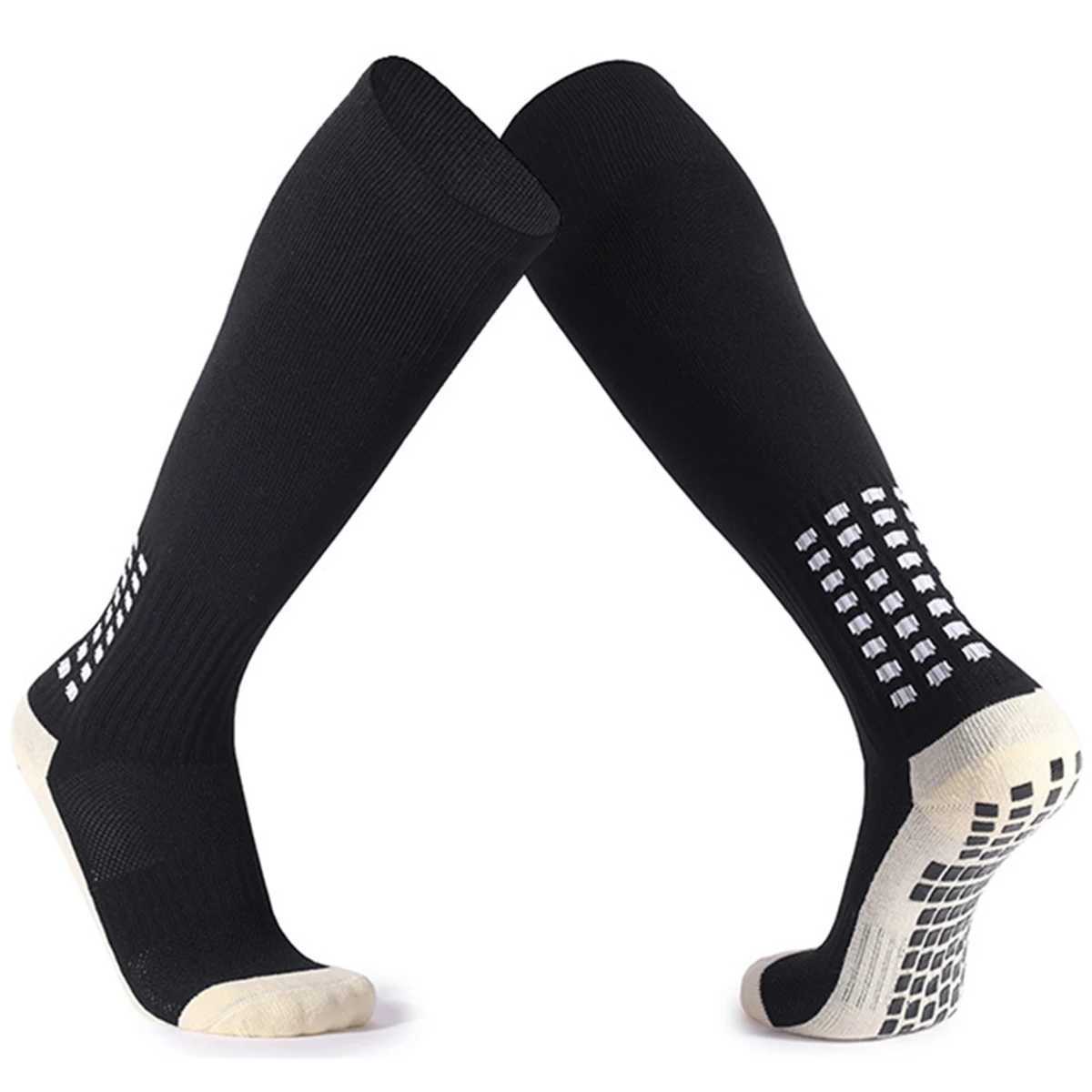 Anti-Slip Soccer Knee Socks Non-Slip Football/Basketball/Hockey Sports Grip Socks 1/2 Pairs Z250731