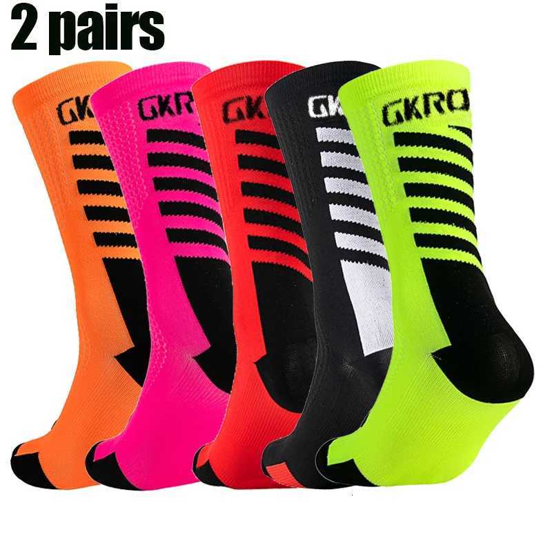 2pairs New Cycling Socks High Quality Compression Men Bike Outdoor Women Running Professional Sports Running Z250731