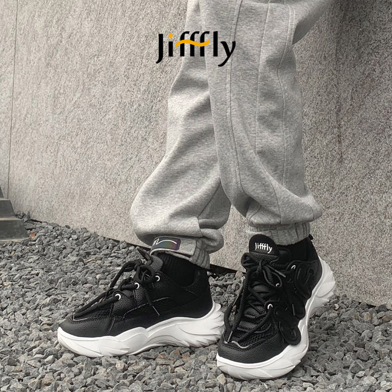 Jifffly dad for women summer 2025 new retro brand versatile white couple sports shoes