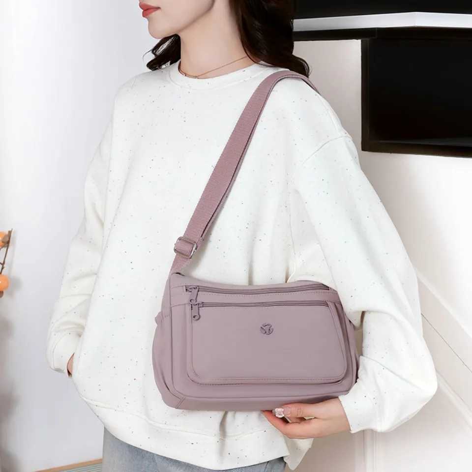Just Hold A Lot Waterproof Nylon Shoulder Crossbody Bags for Women Messenger Travel Daily Use Bags Suitable for Mothers Shopping G250729