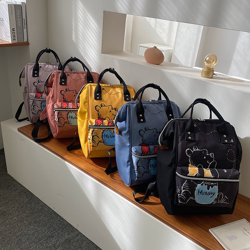 Disney Large Volume Pixar-Inspired Winnie-The-Pooh Patterned Toddlers On-the-GO Backpack Perfect Companion for Little Explorers X250412