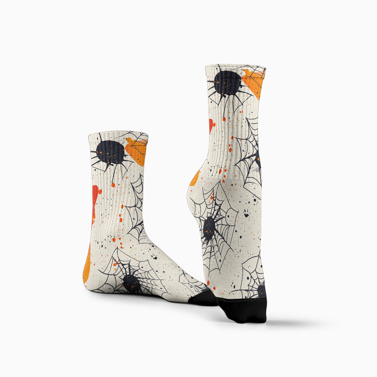 Halloween Spider Web Unisex Tube Designer Socks C132