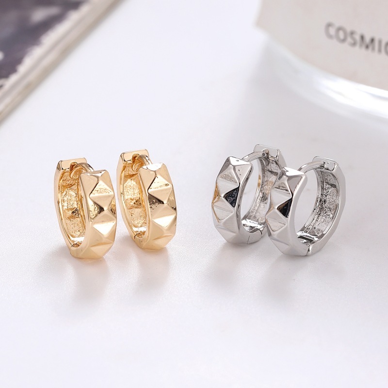 Free Shipping Designer Luxury Jewelry Fashion Simple Earrings Geometric Round Copper Hoop Earrings Fashion Stud Earrings